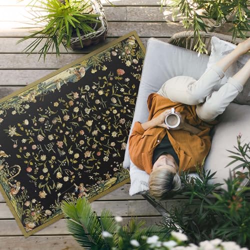 Tapis d'extérieur jardin terrasse balcon rectangle résistant imperméable - 3