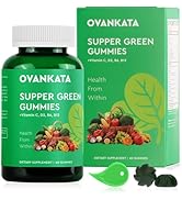 OVANKATA Super Greens Gummies for Energy & Immune Support with Greens and Superfoods, Fruits and ...