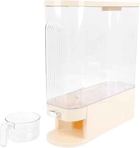Miniatura 6 de Dispensador de arroz resistente a prueba de desgaste, almacenamiento de alimentos secos con taza, PP sellado delgado, ideal para despensa y