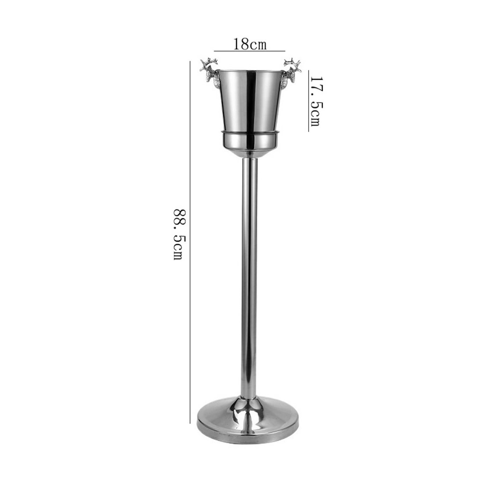 Cubitera Cubitera de Acero Inoxidable con Soporte, Ideal for Vino, champán, Cerveza, Bares, Discotecas y Fiestas. Ice Bucket(Medio)