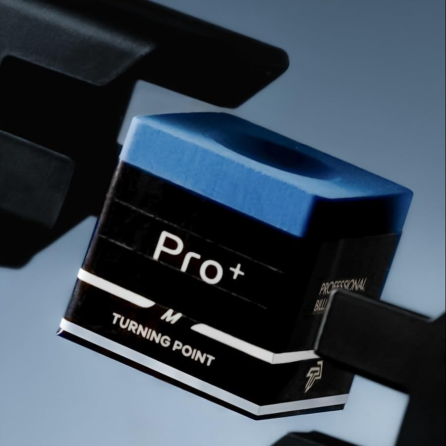 Miniatura 2 de TP Pro+  TurningPoint - Tiza profesional para billar con soporte de aluminio, disponible en azul y verde