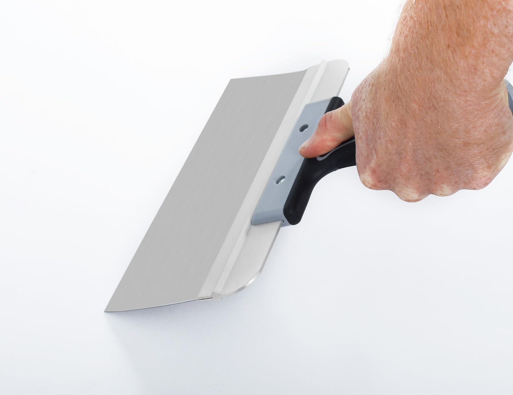 ROLLINGDOG Spatule de surface de 250 mm – Spatule large pour cloison sèche, idéale pour le masquage et le lissage, lame en acier inoxydable, poignée en caoutchouc confortable