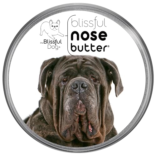 Image of The Blissful Dog Neapolitan Mastiff Nose Butter for Dry, Cracked Skin, Lick-Safe Dog Nose Balm with Moisturizing Shea Butter, Almond, Olive, and Essential Oils, Pet Supplies, Uncented, 2 oz.