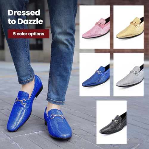 Image of Amali Men's Embellished Velvet Tuxedo Loafers, Smoking Slippers