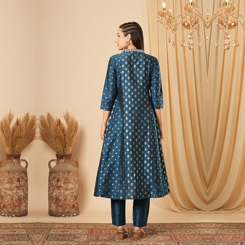 Image of Globus Women Kurta Set (GS569846 Maroon S)