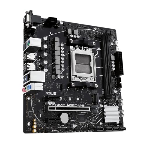 PRIME A620M-E-CSM Scheda madre AMD mATX, DDR5, PCIe 4.0 M.2, SATA 6 Gbps, DisplayPort, HDMI, VGA, Cancellazione del rumore AI bidirezionale, Aura Sync - Scheda madre - Immagine 5