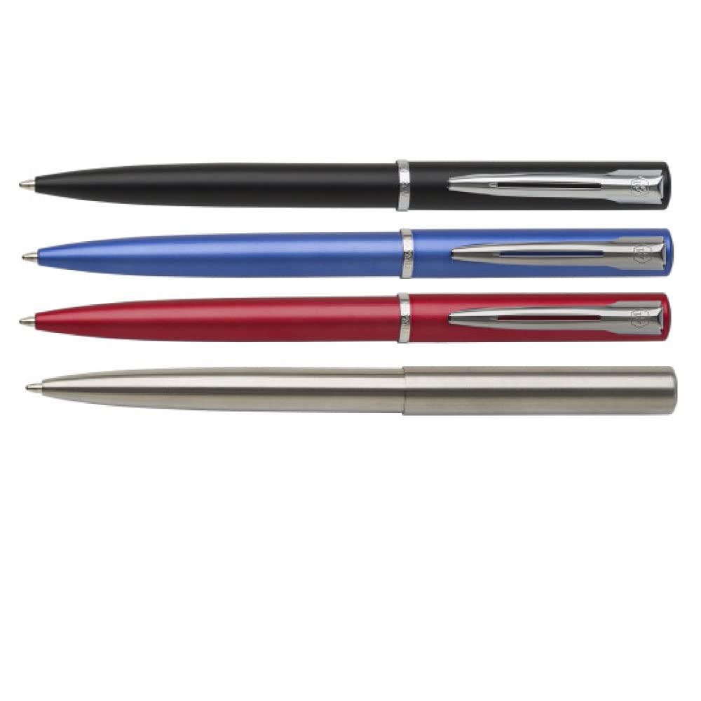 regalo grabado Bolígrafo Waterman Azul Personalizado Tinta Azul Láser | Bolígrafo Waterman Azul, Grabado láser de texto en el clip, Cuerpo de metal, Mecanismo de botón, Estuche Waterman incluido