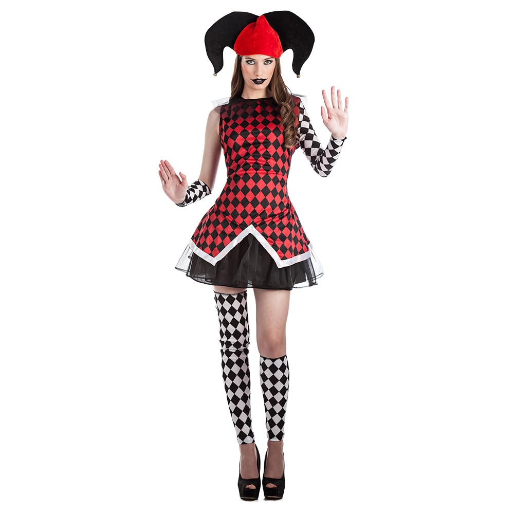 Boland 84069 Adult Harlequin Lady Costume, Multi-Coloured, S