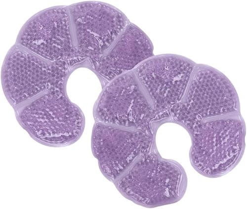 NEWGO 3 en 1 Poch de Glace Compresse froide/chaude réutilisable pour les Thérapie mammaire, 2 unité (Violet)