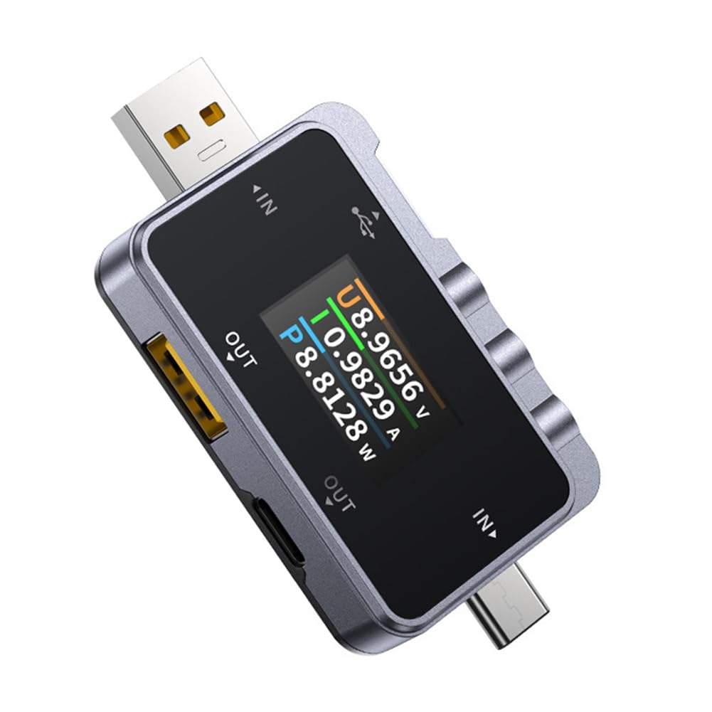 Littimoon USB Tester Digital Voltmeter Ammeter with LCD Display for Voltage Current Power Measurement Fast Charge Detection