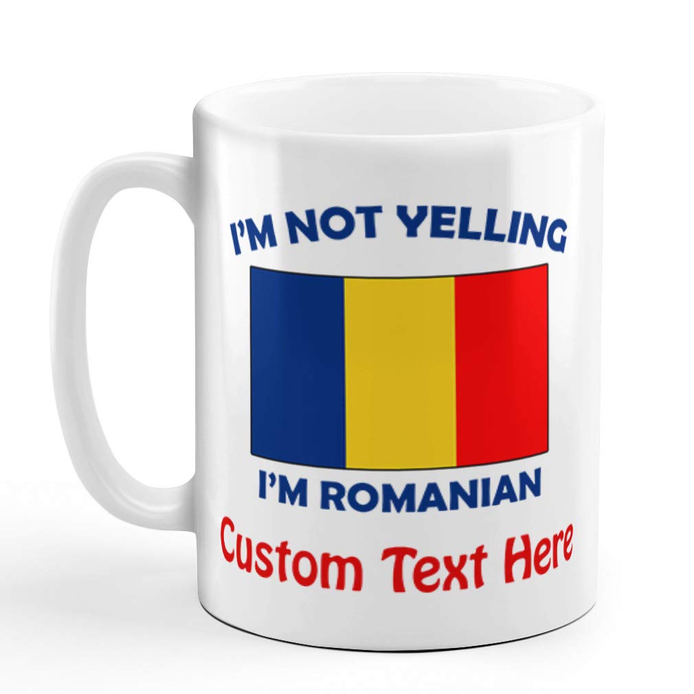 Taza De Regalo No estoy gritando, soy rumano. Taza Café Bodas 2