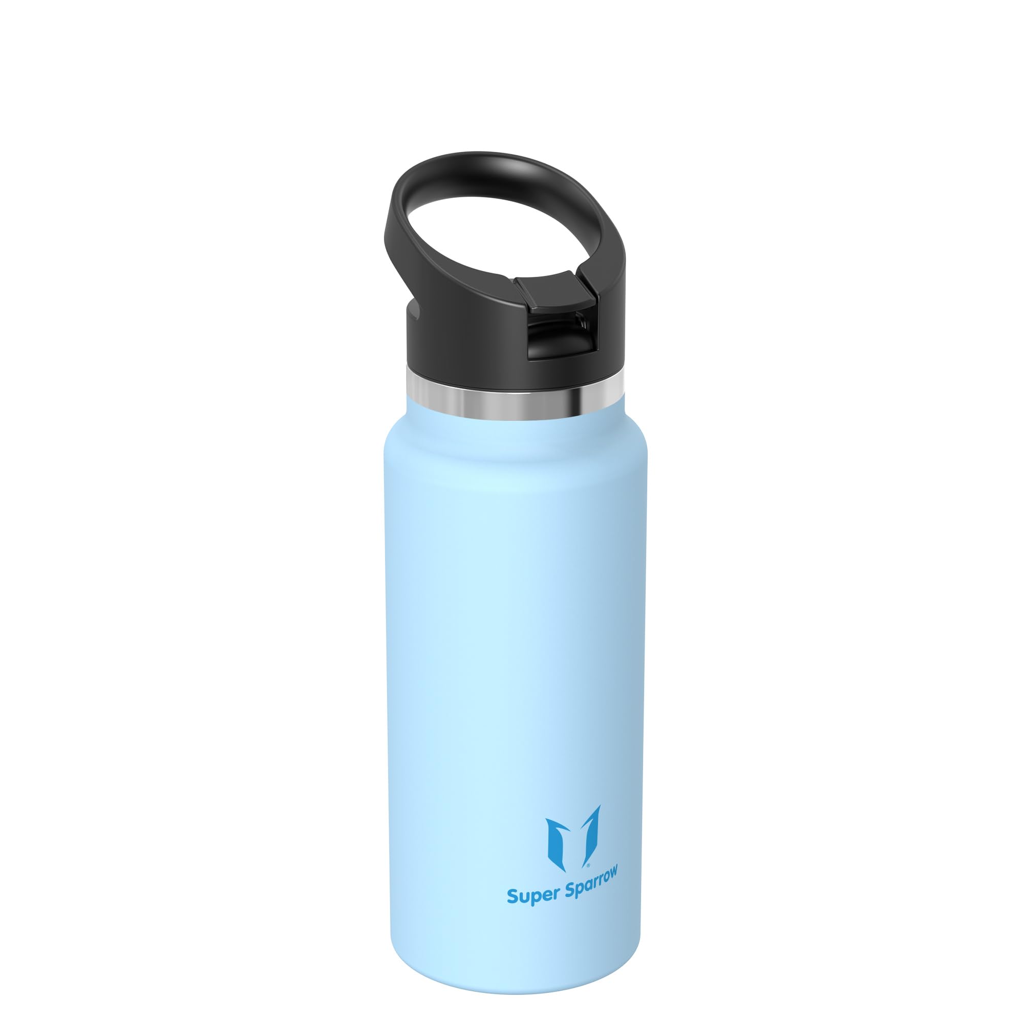 Super Sparrow Borraccia Termica - 500ml, 750ml, 1000ml, 1.2L, 1.5L- SwivelSip Inox Bottiglia - Senza BPA Borracce Termiche, Borraccia Ergonomica per Bambini, Sportiva, Bici, Campeggio, Palestra