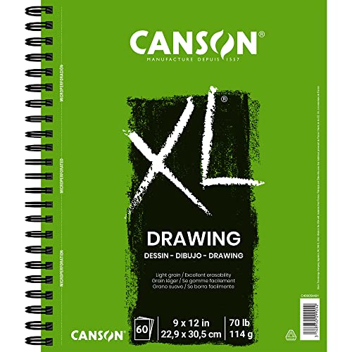 Papel de dibujo Canson XL en tamano 9x12 perfecto para llevar en tu mochila de artista