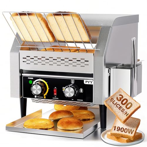PYY Commercial Conveyor Toaster - 300 Slices/Hour Restaurant Toaster