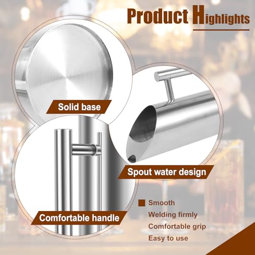 Stainless Steel Water Pitcher Jug 2l Copper Water Pitcher carafe with Handle & Ice Guard Cold Drinking Pitcher Rustproof Pitcher Container for Milk Juice Iced Tea at Home or Hotel(2L) - Image 6