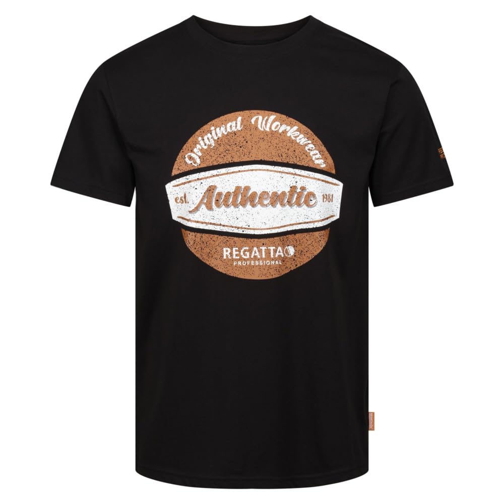Regatta Professional Men's Original Workwear Cotton T-Shirt - Black Small