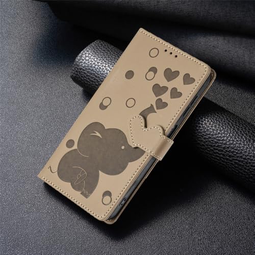 Étui Galaxy A12 Samsung kaki housse portefeuille en cuir à rabat