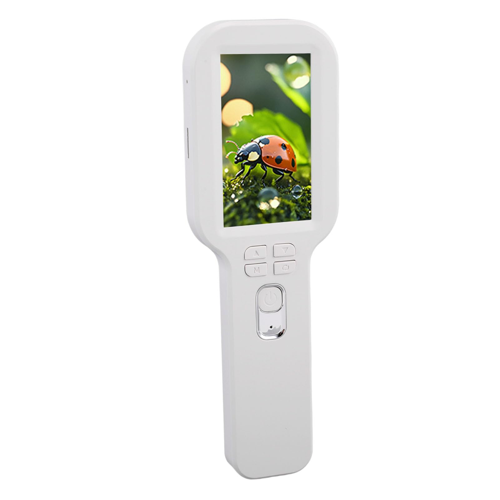 GOWENIC Microscopio Digital de Bolsillo con Aumento de 5-500X, Diseño Ergonómico para Inspecciones Antiguas y Observaciones Cercanas (White)