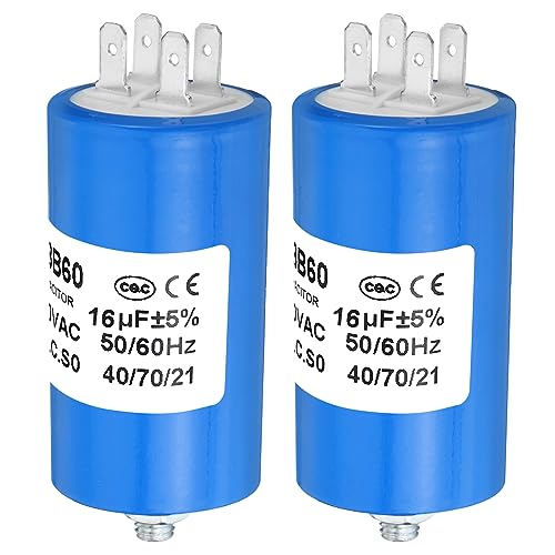 Condensateur CBB60 16uf de démarrage de moteur AC 250V avec vis 4 broches