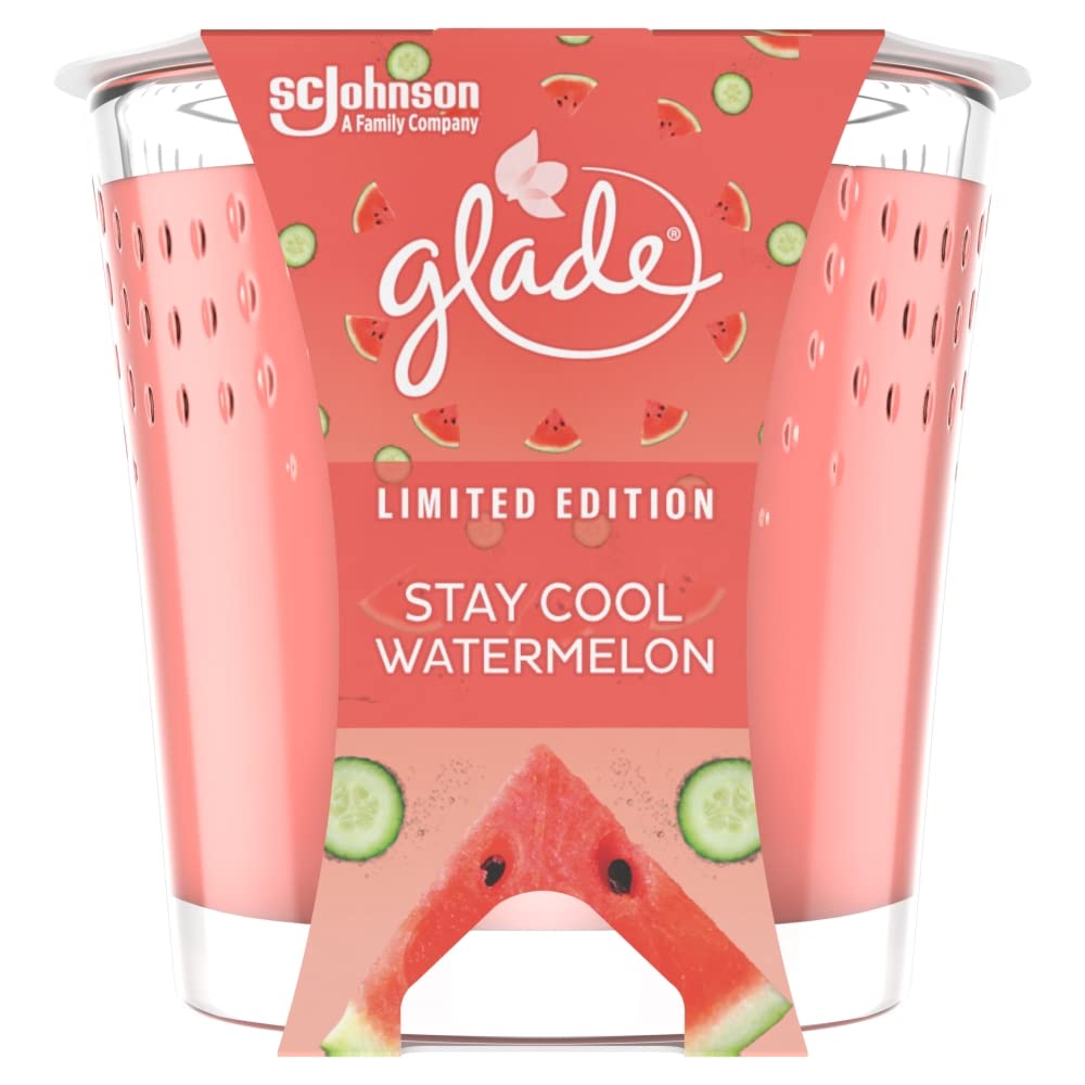 Glade Stay Cool Watermelon Scented Candle, 129g