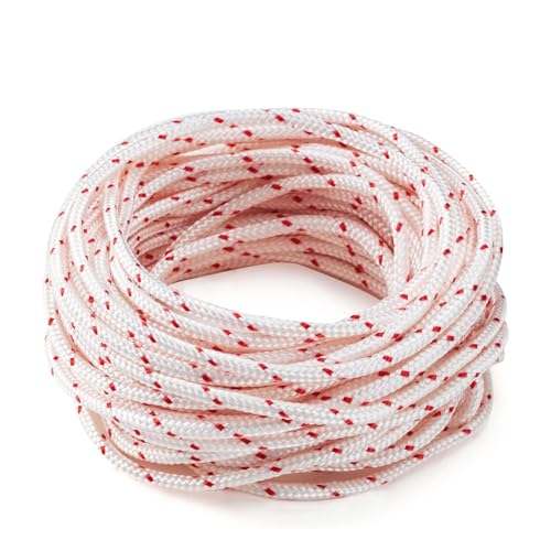 Cuerda de Arranque, 10 Metros de Cuerda de Arranque de Repuesto de 3,5 mm, Retroceso Cortacesped Cable Tracción, para Cortacéspedes, Motosierras, Sopladoras de Nieve, Herramientas de Jardín