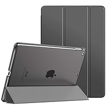 MoKo Custodia per iPad di 9a generazione 2021, 8a generazione 2020, 7a generazione 2019, iPad 10.2 – Custodia sottile con supporto e protezione posteriore satinata traslucida, grigio siderale