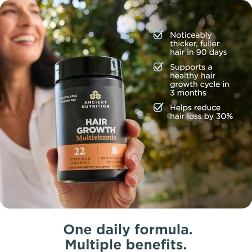 Ancient Nutrition Hair Growth Multivitamin, Supports Thicker Hair - image 5