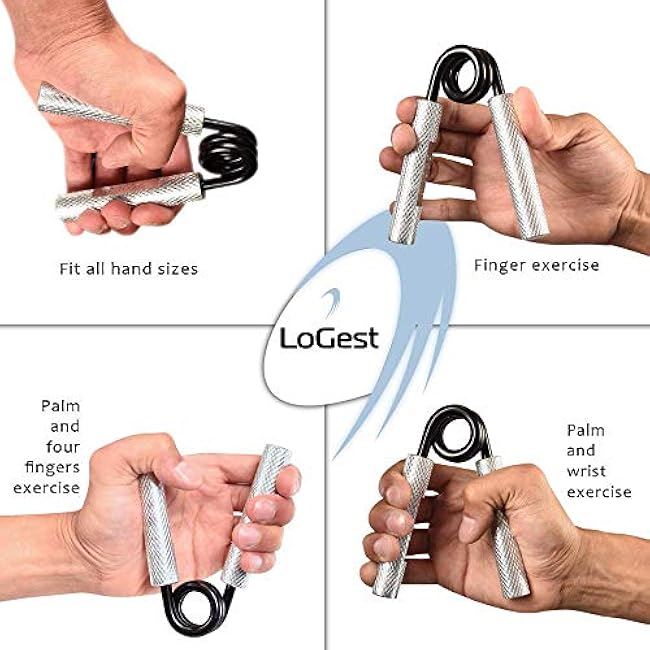 Logest Metal Hand Grip Strengthener 100LB-350LB No Slip Heavy-Duty Grip Strengthener with Gift Box, Great Wrist & Forearm Hand Exerciser, Home Gym, Hand Gripper Grip Strength Trainer