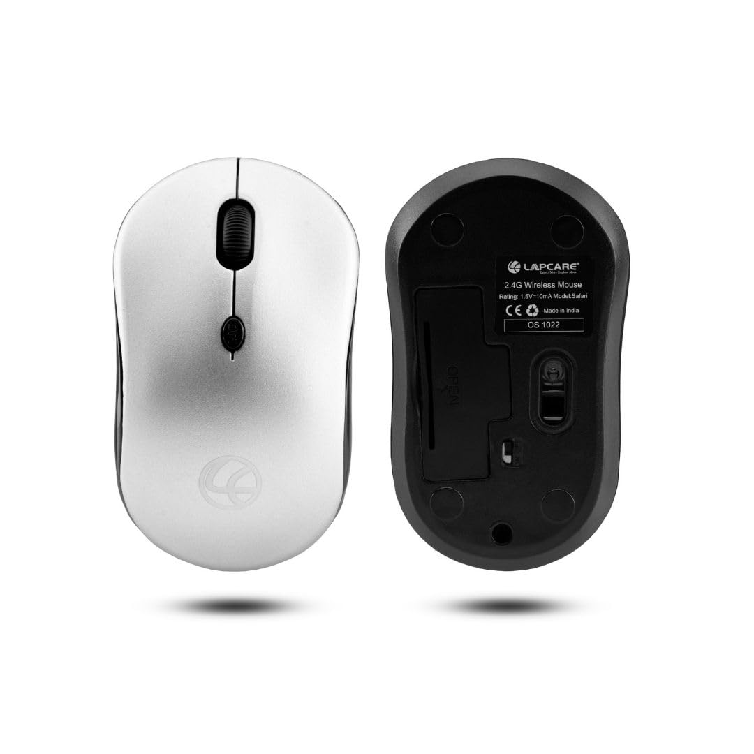 LAPCARE Safari Wireless Optical Mouse (IND) with 2.4 Ghz 1600 DPI and Optical Sensor, Grey (B0C85P4NK5) Amazon Price History, Amazon Price Tracker