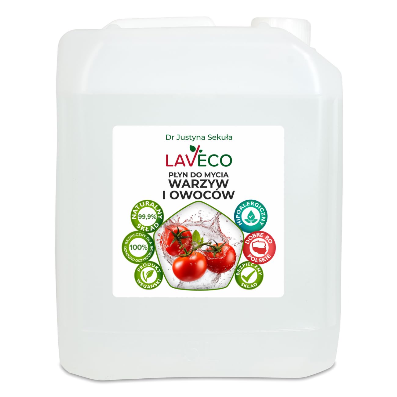 Naturalny płyn do mycia warzyw i owoców - 5 l - LAVECO