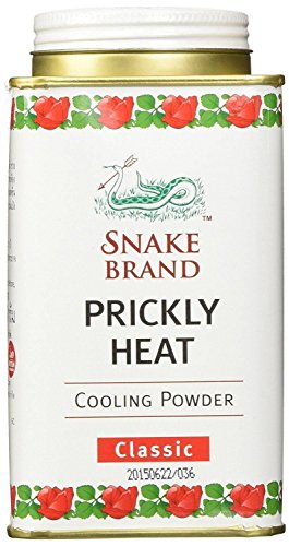 Seis paquetes de polvos de refrigeración de marca Snake Prickly Heat originales Classic 140 g