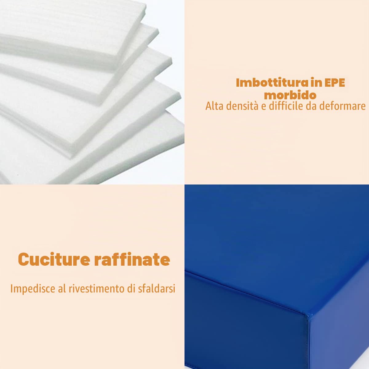 LIFEZEAL Set di 6 blocchi di costruzione in schiuma per bambini, moduli di capacità motorie in schiuma con scivolo - giocattoli educativi, in PU ed EPE, per casa, scuola materna (colorato 2)