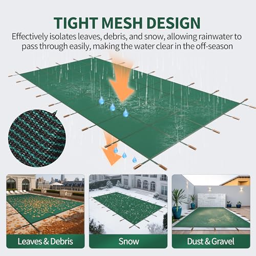 Cobertor de seguridad para piscina 25x45 ft miniatura 6