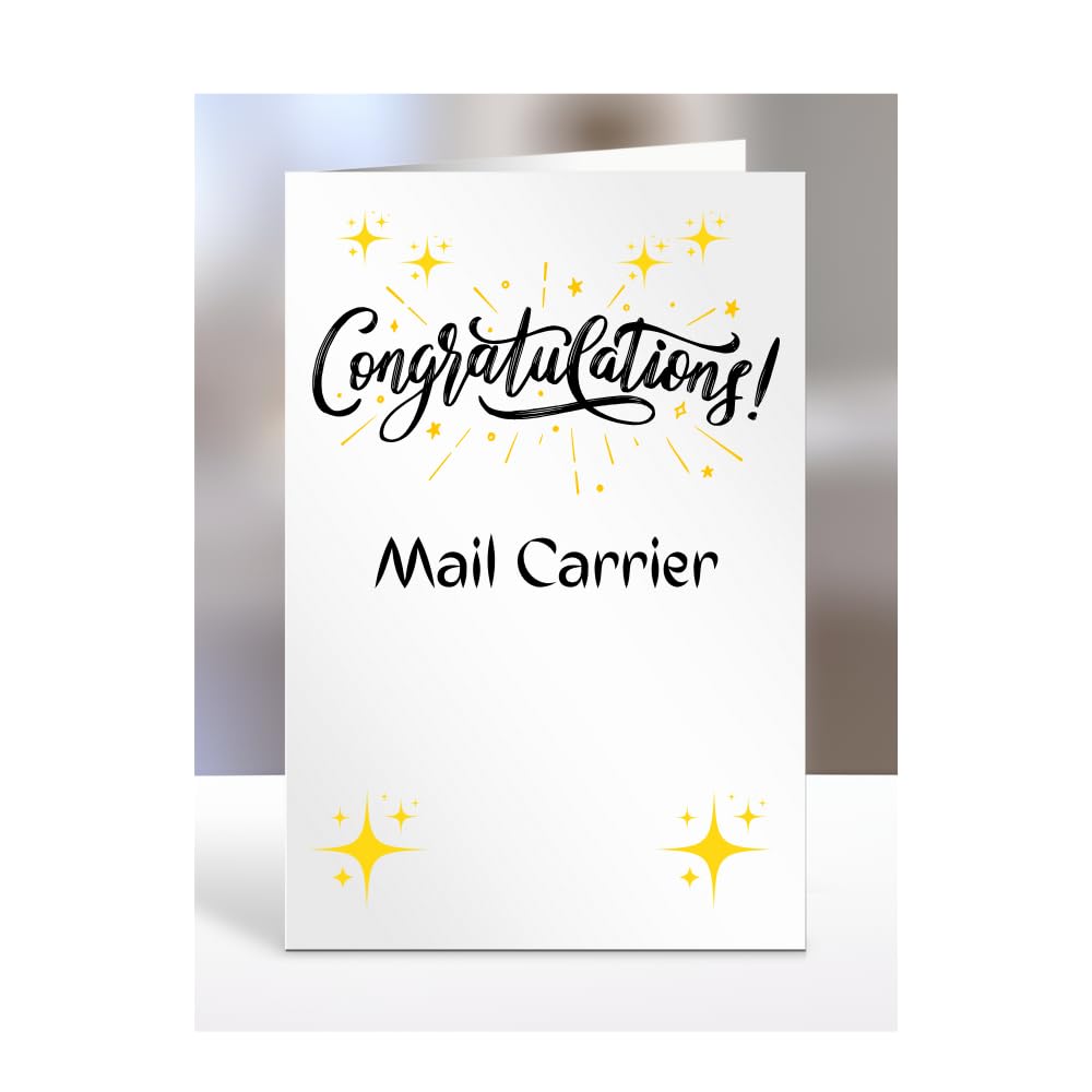 Congratulations Mail Carrier card, gifts for men, women, colleagues, boss, manager, son, daughter, grandson, presents for christmas, A5-243b_193