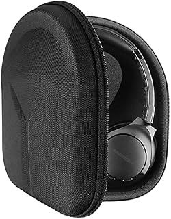 Geekria Shield Case Compatible with Anker Soundcore Space Q45, Life Q35, Life Q30, Life Q20 +, Headphones, Replacement Protective Hard Shell Travel Carrying Bag with Cable Storage (Black)