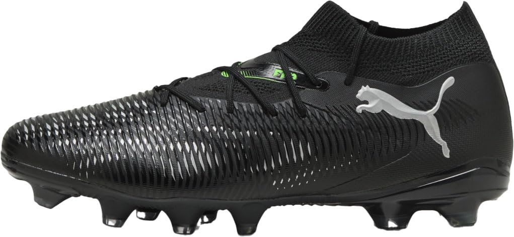 Puma - Mens Future 8 Match Fg/Ag Shoes, Color Black/Silver/Fluo Green, Size: 14 M US