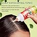 Rosemary & Apple Scalp Exfoliating Tonic - Scalp Detox Serum Deep Cleansing & Clarifying Treatment for Buildup, Dry Flaky Scalps - Soft Silicone Hair Scalps Massager Shampoo Brush for All Hair Types