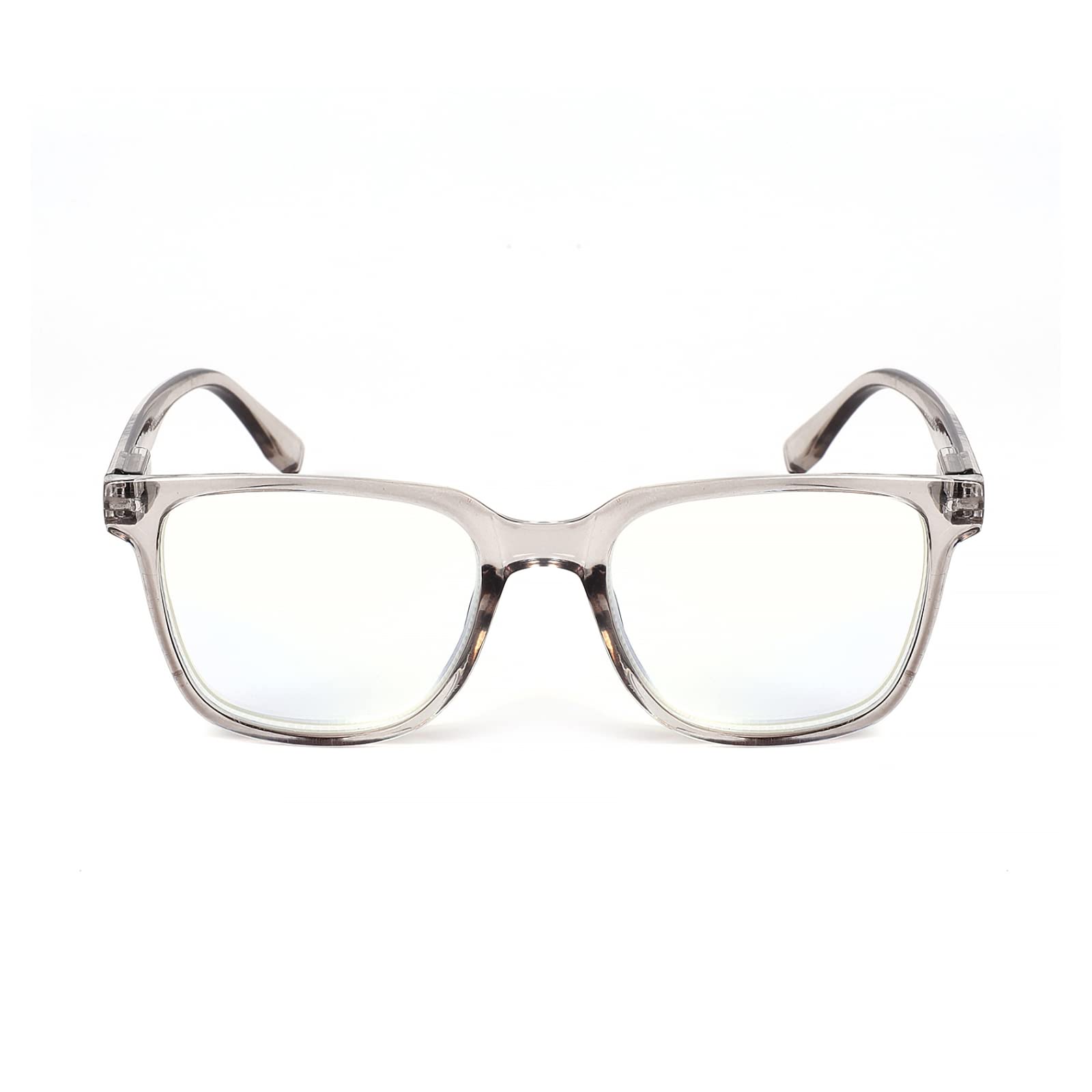 Baytion Reading Glasses for Men & Women,Square Frame Spring Hinged Blue Light Filter Eyewear Blocking UV Anti Glare Anti Eyestrain Suitable for Reading,Watching Electronic Products