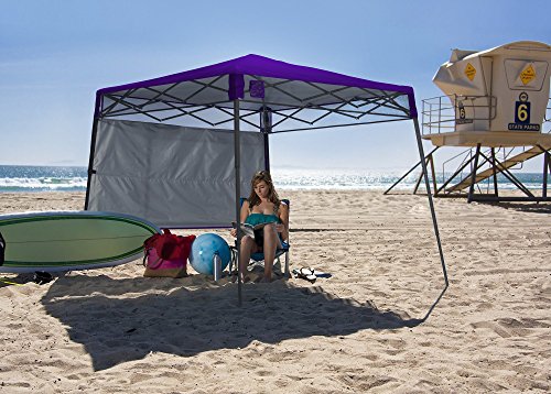 Quik Shade Go Hybrid 6' x 6' Sun Protection Pop-Up Compact and Lightweight 7' x 7' Base Slant Leg Backpack Canopy - Thumbnail 2
