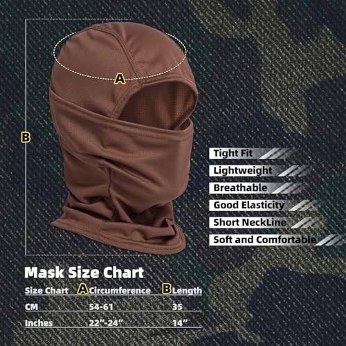 Image of Camo Balaclava Face Mask for Man and Women-Hunting,Skiing,Motorcycle Windproof,UV Protection&Military Training