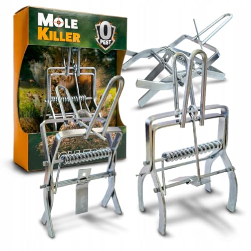 Wühlmausfalle x3 Starke Falle gegen bodenlebende Nagetiere Wühlmäuse Ratten & Mäuse | mechanische Bodenfalle ohne Gift | Edelstahl wetterfest | Schädlingsfalle für Garten & Rasen