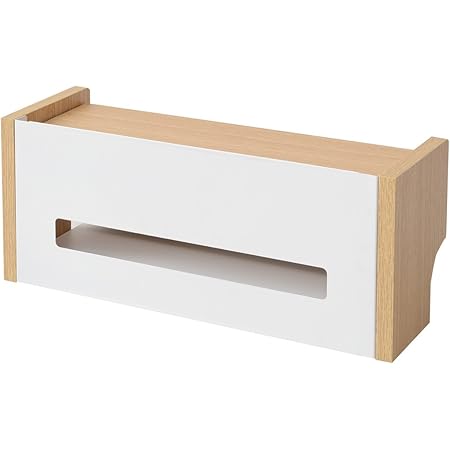 Amazon Co Jp 山善 ケーブルボックス 幅40 5 奥行13 5 高さ17cm コンパクト 壁にピッタリ 簡単タップ操作 ホコリをガード 充電ステーション 完成品 ウッドナチュラル アイボリー Rcb S Wn Iv 文房具 オフィス用品