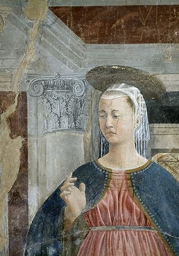 Pintura lienzo de la Anunciación para decorar una oficina elegante con arte de Piero Della Francesca