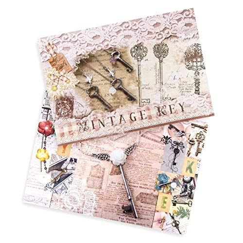 Ideen mit Herz - 2 hojas papel de arroz de precioso decoupage, DIN A4, 2 diseños diferentes, vintage, Navidad, etc.