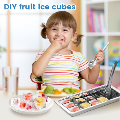Molde de Cubos de Hielo de Acero Inoxidable con 18 Ranuras miniatura 4