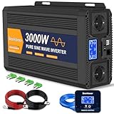 coches por 30000 euros 2018 Pantalla LCD y control remoto LCD: Equipado con un cable de control remoto de 5 metros, el inversor se puede encender y apagar a distancia. La pantalla LCD y el control remoto LCD muestran el estado de funcionamiento en tiempo real, como el voltaje de entrada, el voltaje de salida, la potencia de salida, la temperatura y los códigos de protección (1. Alarma de sobrecarga, 2. Alarma de subtensión, 3. Alarma de sobretensión y 4. Alarma de sobrecalentamiento).
