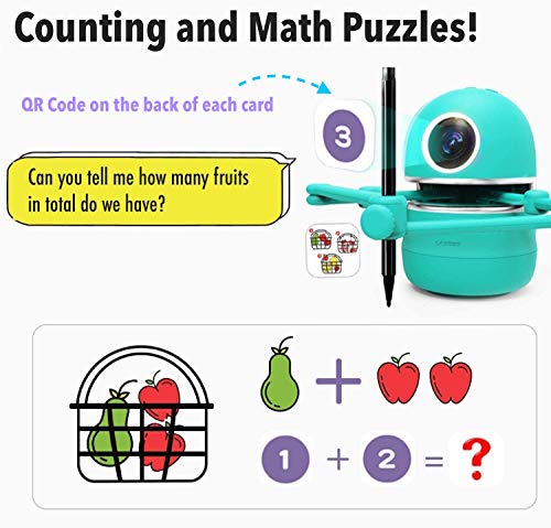 Pidoko Kids The Robot Artist - Includes Math and Alphabets Learning Cards - Drawing Art Toy for Boys and Girls