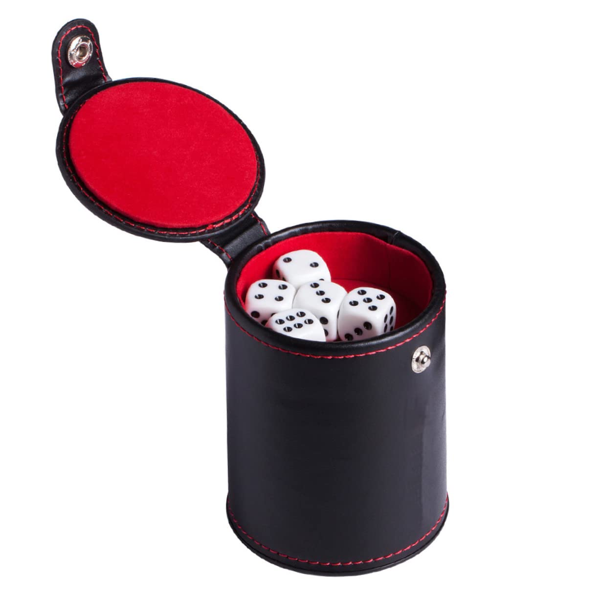 BESTonZON 3 Sätze Würfelbecher-Set Würfelbecher aus Kunstleder Halter für Spielwürfel Würfel Zahlenwürfel Tassen stapeln Werkzeug Aufbewahrungsbehälter für Würfel aus Leder Pu
