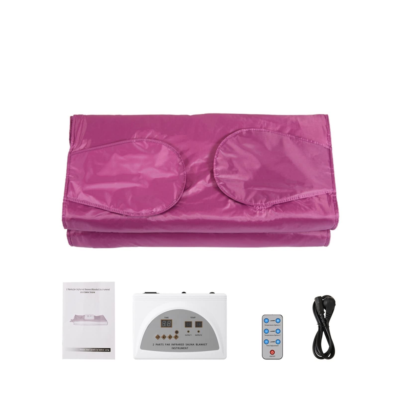 Ulepszony koc do sauny do odchudzania i detoksykacji. Wygodny w użyciu koc grzewczy do sauny. Domowe spa.(Purple)