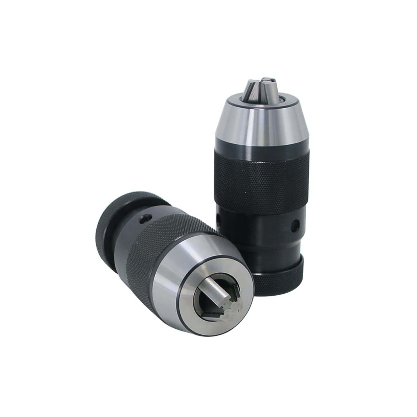 Mandrino autoserrante Automatico B10 B12 B16 B18 B22 MT1/2/3/4 Biella con Codolo Conico Universale (Color : Black, Size : B12 1-10mm)